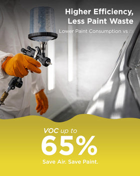 InoKraft Drizzle Pro LVLP spray gun regulator and PPS adapter streamline setup.
