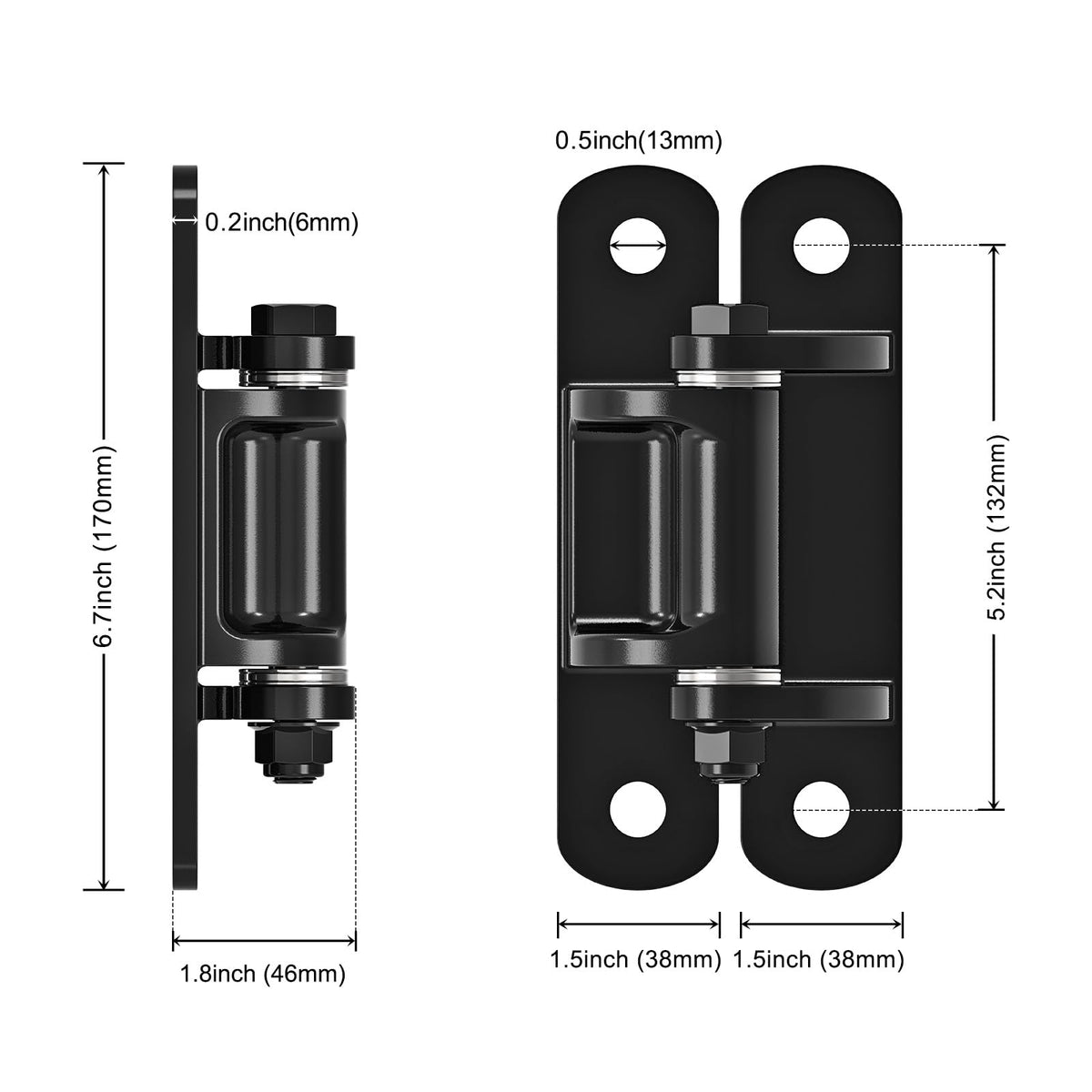 Insaga 6mm steel plates offering durable gate hinge construction