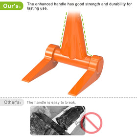 Insaga Pallet Buster orange finish enhances visibility on busy job sites