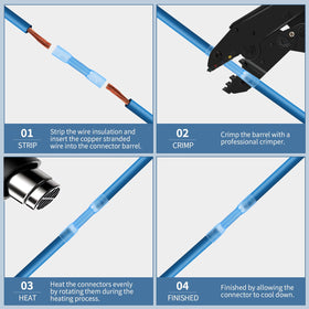 Inscool white AWG26-24 connectors fit small-diameter wiring securely.