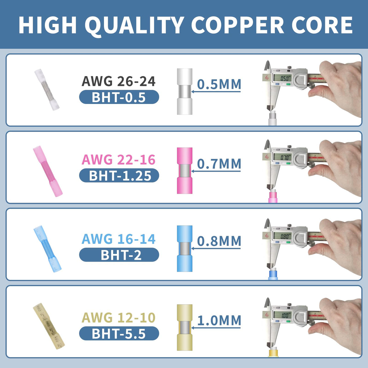 Inscool heat shrink tubing with inner glue provides waterproof insulation.