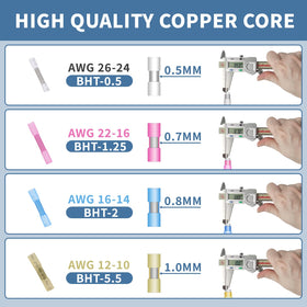 Inscool heat shrink tubing with inner glue provides waterproof insulation.