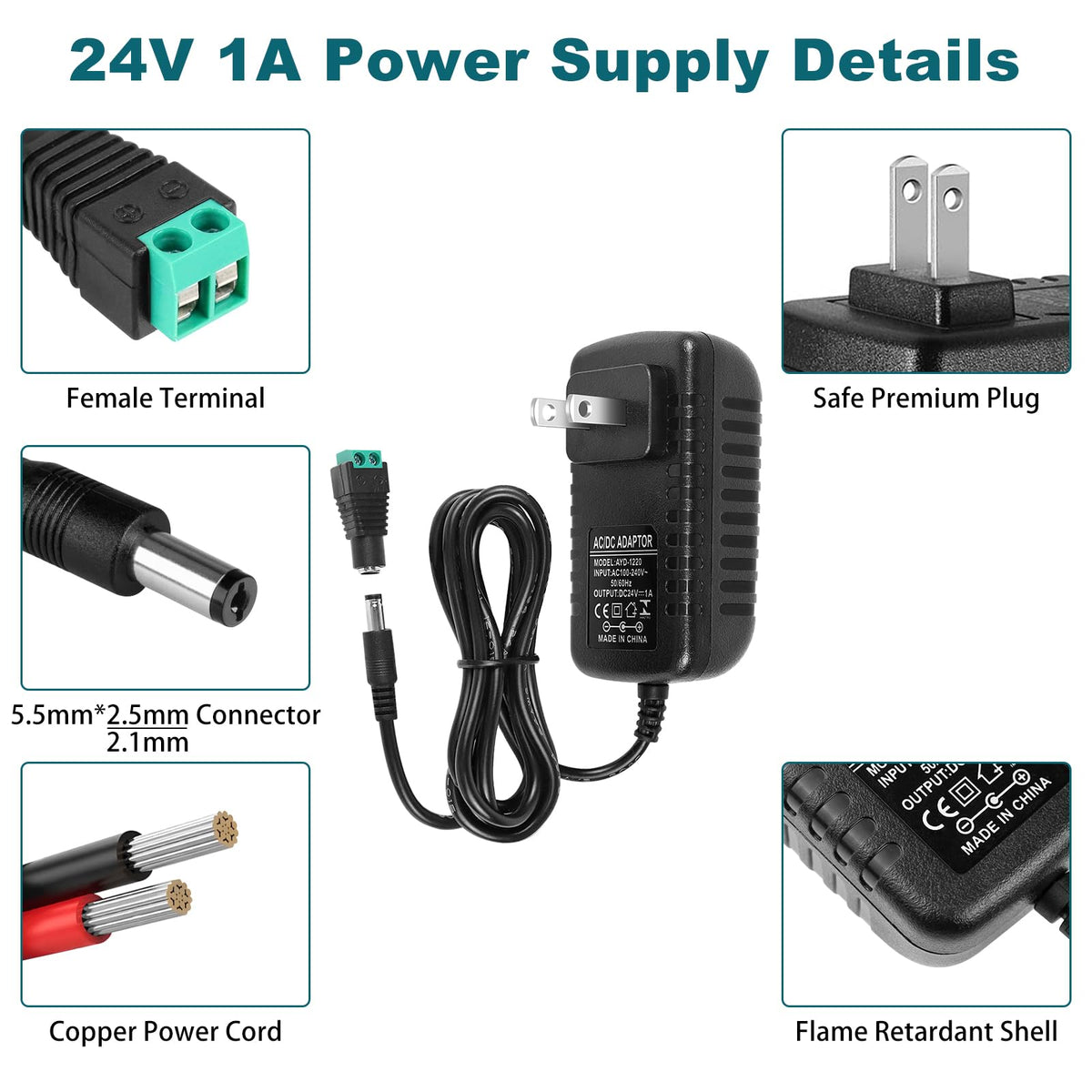 inShareplus 3.3 ft cable length for flexible mounting