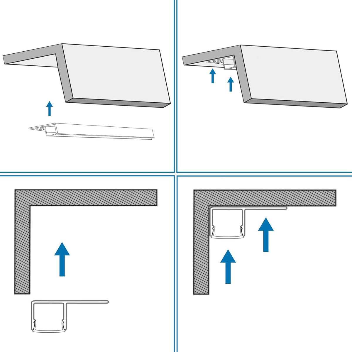 InSharePlus edge-lighting setup for decorative lighting in living spaces.