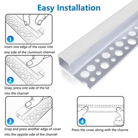 InSharePlus LED channel with heat-dissipation design for cooler operation.