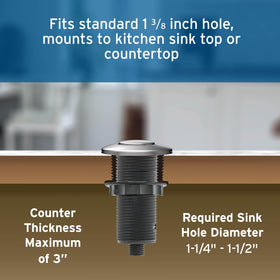 InSinkErator 18-inch power cord included for flexible under-sink installation.
