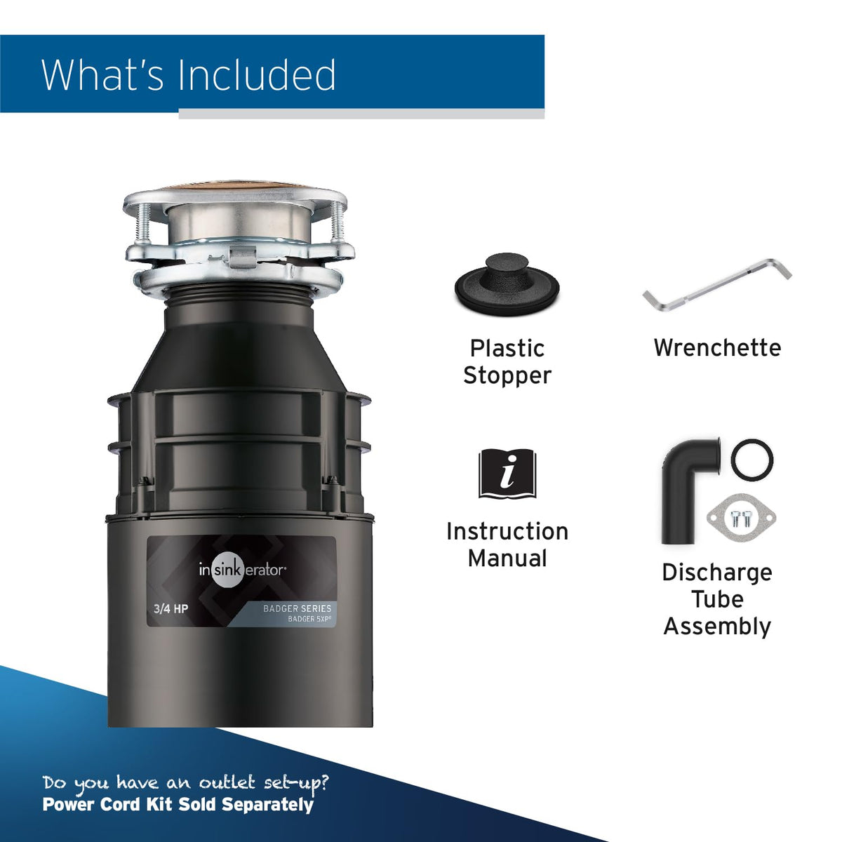 Badger 5XP with black stainless finish enhances kitchen aesthetics.