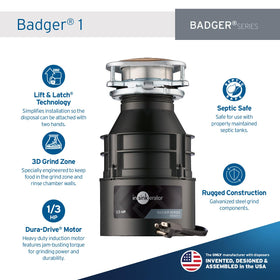 InSinkErator Badger with Quick Lock Mount simplifies installation