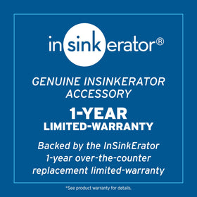 InSinkErator chrome button detail complements stainless appliances.