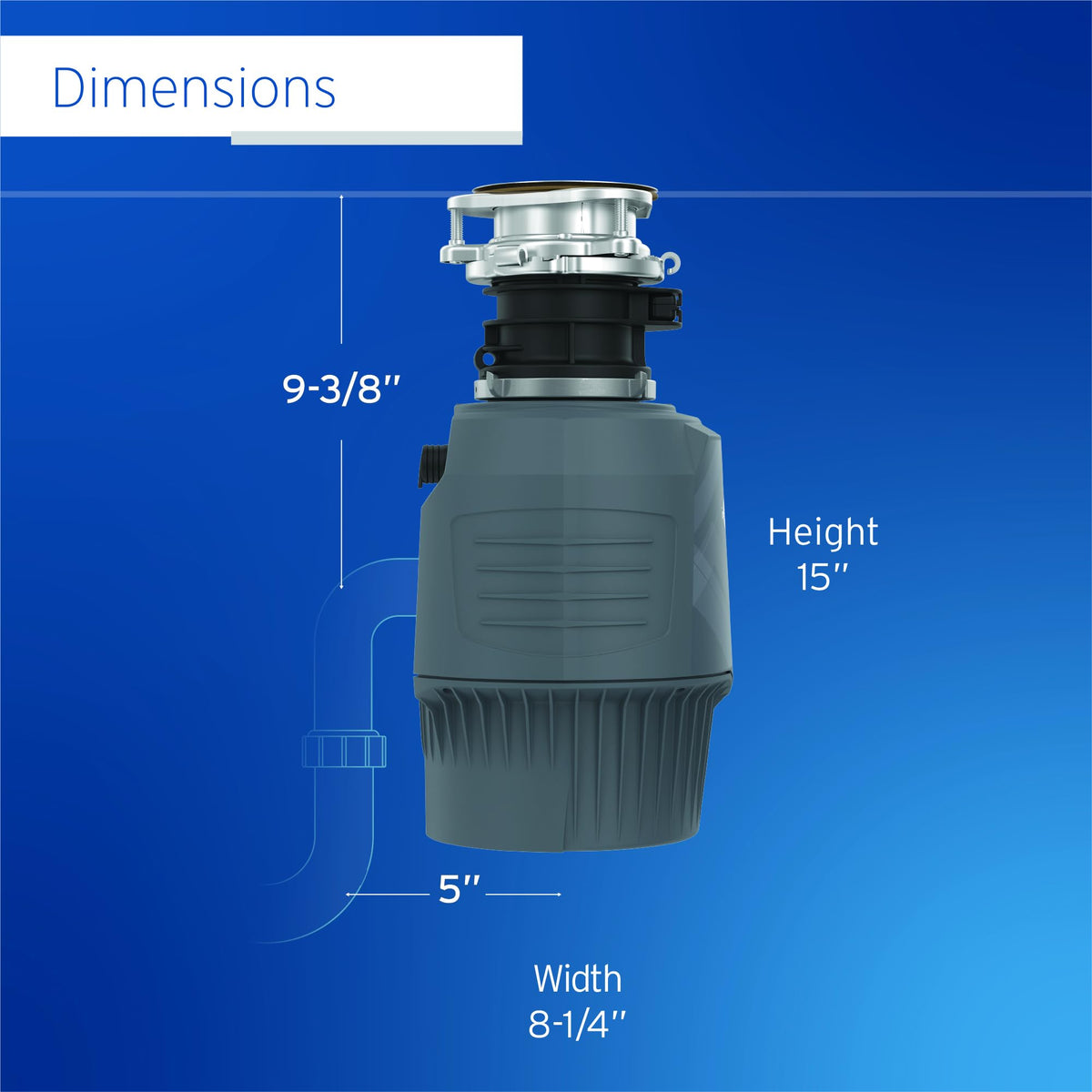 InSinkErator compact-under-sink-design image shows space-saving fit.