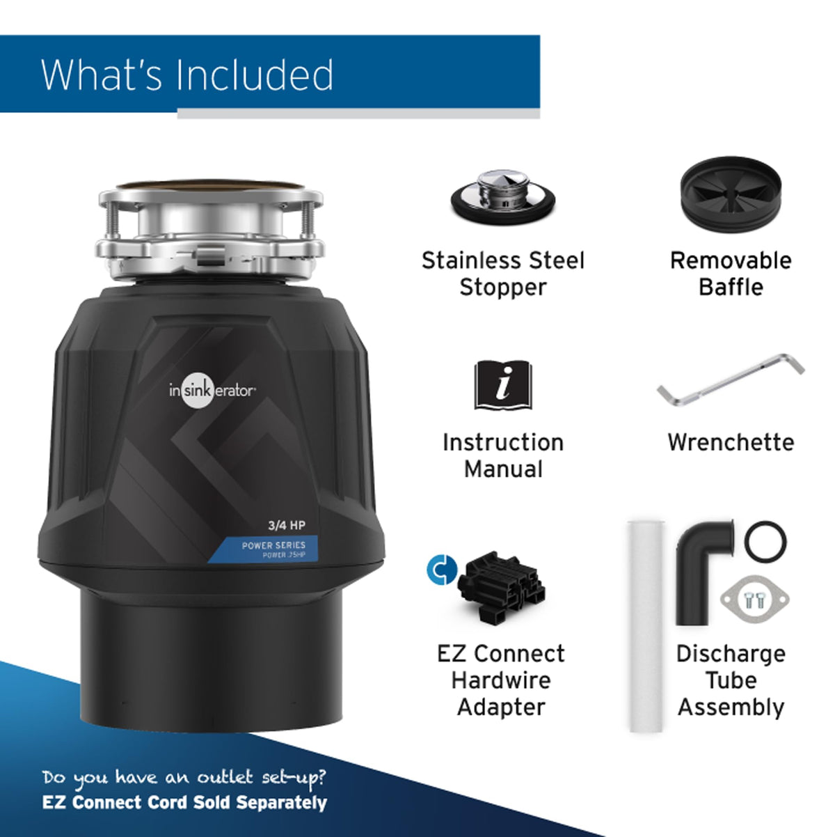 InSinkErator disposal quiet operation minimizes kitchen noise during disposal
