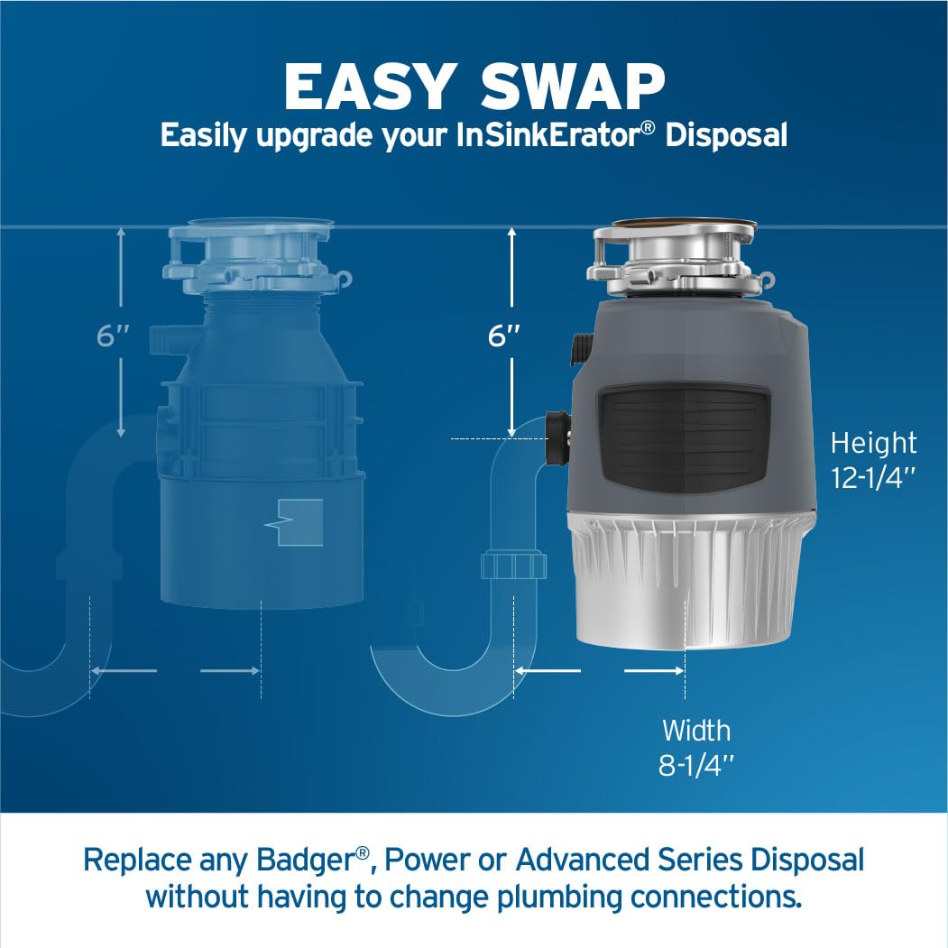 InSinkErator Evolution 1HP Dura-Drive motor provides reliable, strong performance.