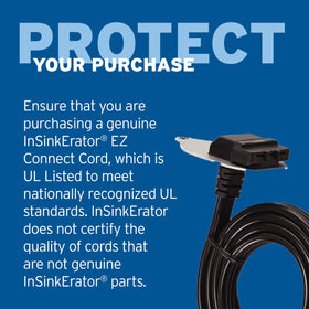 InSinkErator Evolution 1HP EZ Connect kit enables quick, DIY-friendly installation.