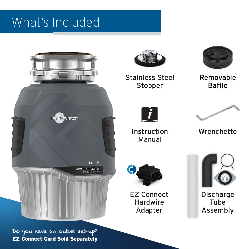 InSinkErator Evolution 1HP septic-safe design works with properly maintained septic systems.