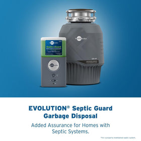 InSinkErator Evolution Septic Guard with BOOST dishwasher inlet connection