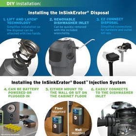 InSinkErator Evolution Septic Guard DIY install kit shown