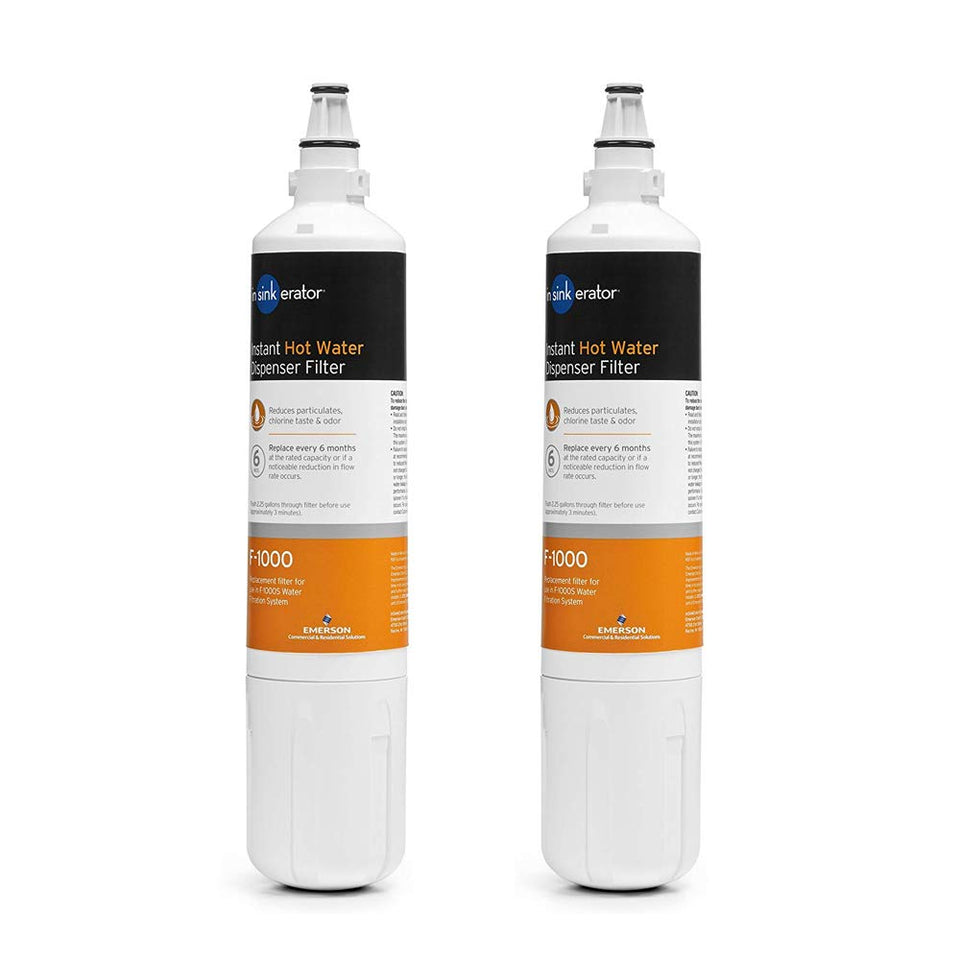 InSinkErator F-1000 filter cartridge with twist lock for easy replacement and better water taste