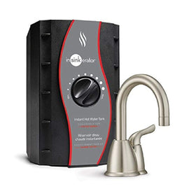 InSinkErator H-HOT150SN-SS faucet providing near-boiling water for quick beverages