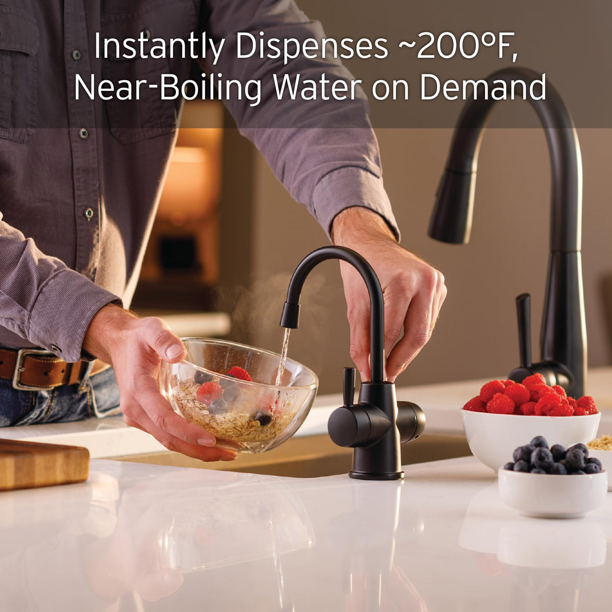 HOT250 2/3-gallon stainless steel tank ready for hot water