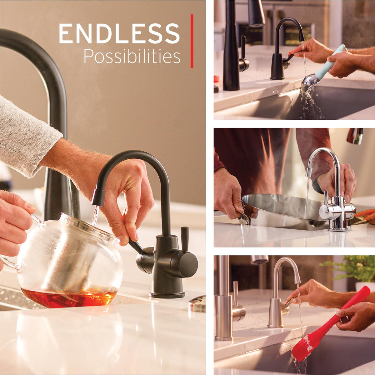 360-degree rotating spout of InSinkErator HOT250 for flexible reach