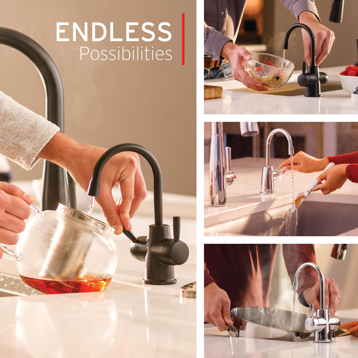 HOT250 360-degree swivel spout for flexible kitchen use