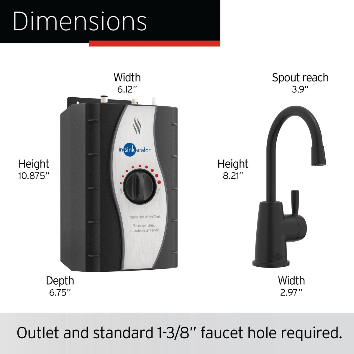 InSinkErator HOT250 NSF-certified lead-free materials and RO compatibility