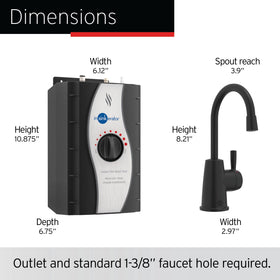 InSinkErator HOT250 NSF-certified lead-free materials and RO compatibility