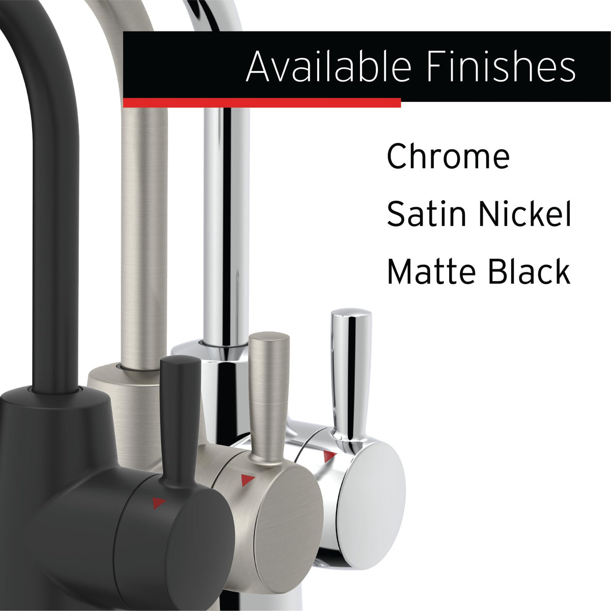 Under-sink HOT250 stainless steel tank attached for reliable hot water on demand