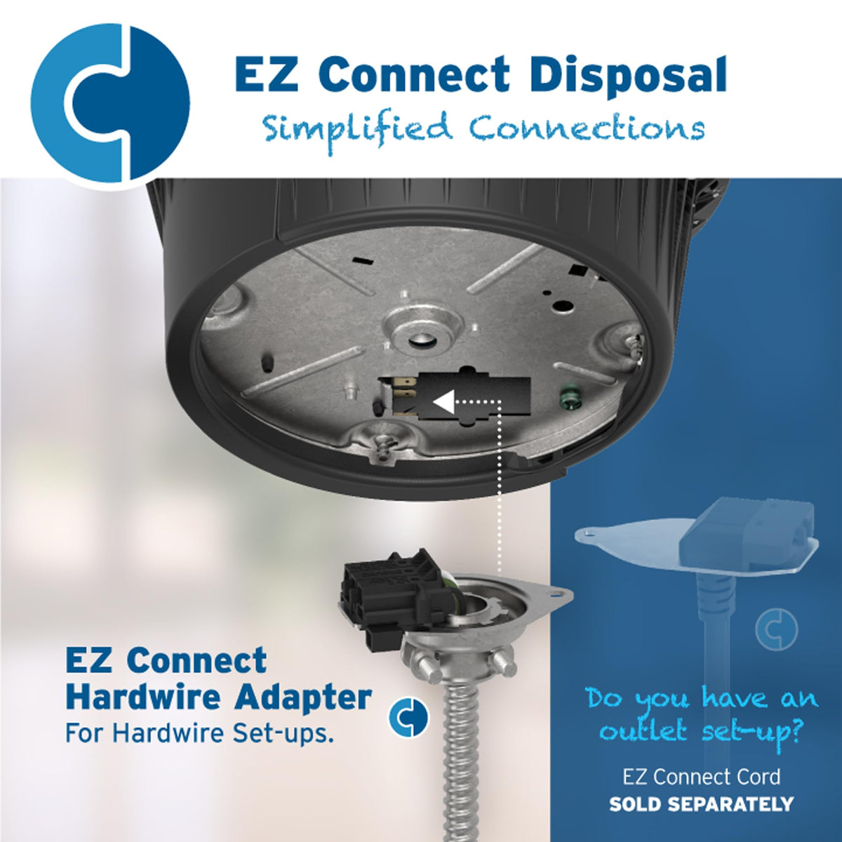 InSinkErator Power 1HP ez-connect-hardware simplifies installation
