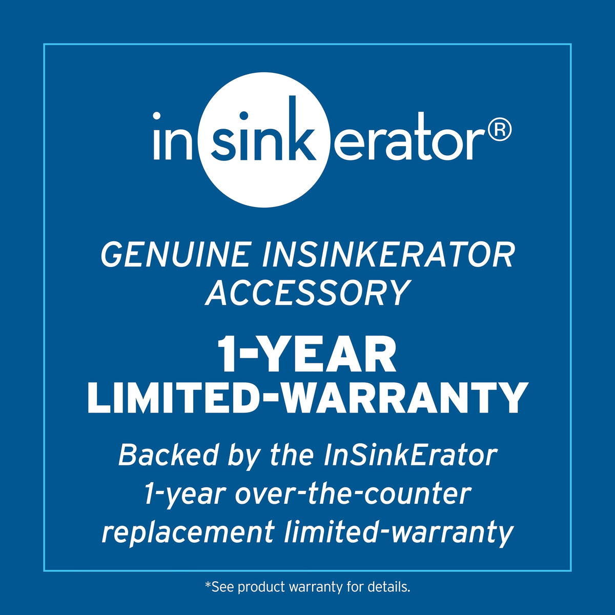 InSinkErator STC-MTBLK button on a kitchen island coordinating with decor.