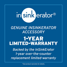 InSinkErator STC-MTBLK button on a kitchen island coordinating with decor.