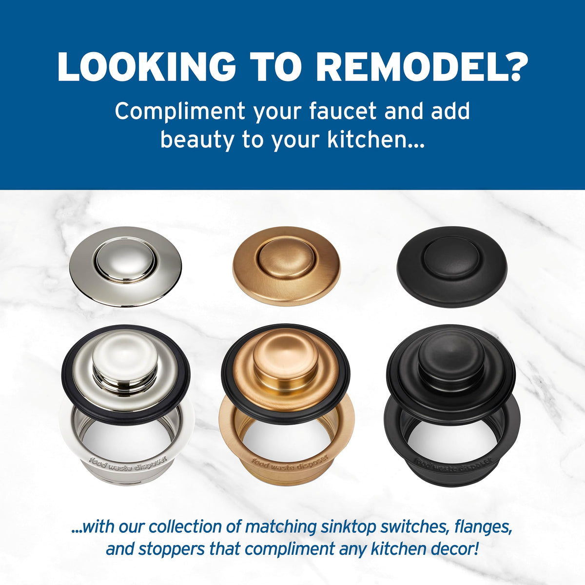 InSinkErator STC-MTBLK matte black button maintenance and care guidance.