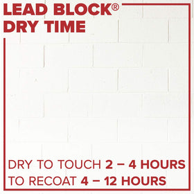 Exterior vertical surface with Lead Block forming a protective barrier