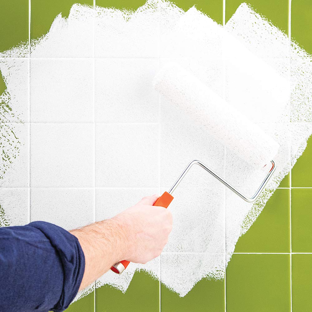 INSL-X Stix bonding primer on ceramic tile for a smooth base coat