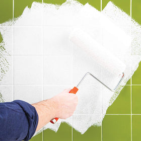 INSL-X Stix bonding primer on ceramic tile for a smooth base coat