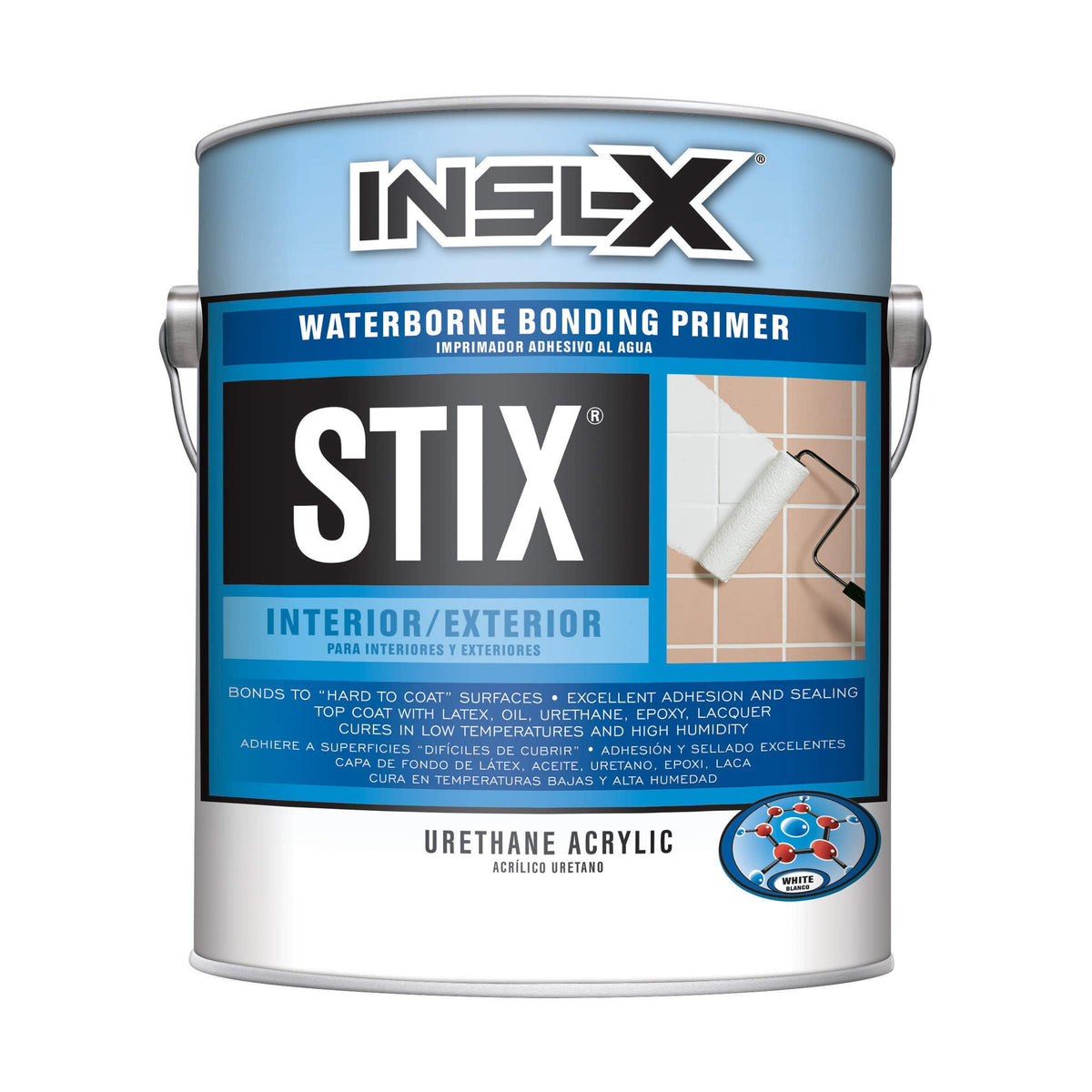INSL-X Stix bonding primer on glossy tile for strong adhesion