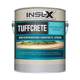 INSL-X TuffCrete Desert Sand pour demonstrates deep penetration for durable outdoor staining.