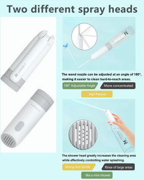 Insolife portable bidet high-pressure mode for thorough cleansing.
