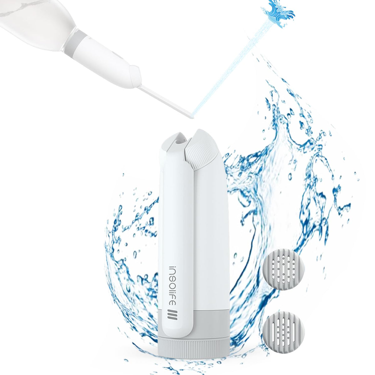 Insolife travel-ready bidet fits bags and pockets.