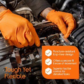 Inspire 8 mil gloves resist tears and punctures for tough jobs.