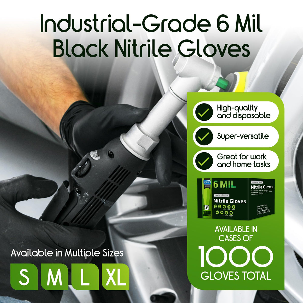 Closeup textured fingertips on Inspire gloves for reliable grip during precision work