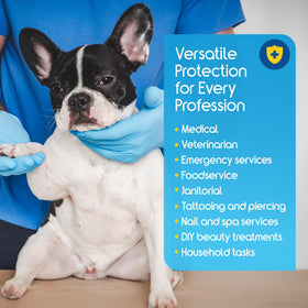 Inspire nitrile gloves secure-fit tactile-control blue for precise procedures