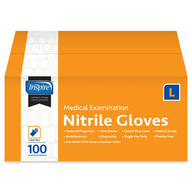 Inspire Nitrile Gloves great for food service, cleaning, and household tasks