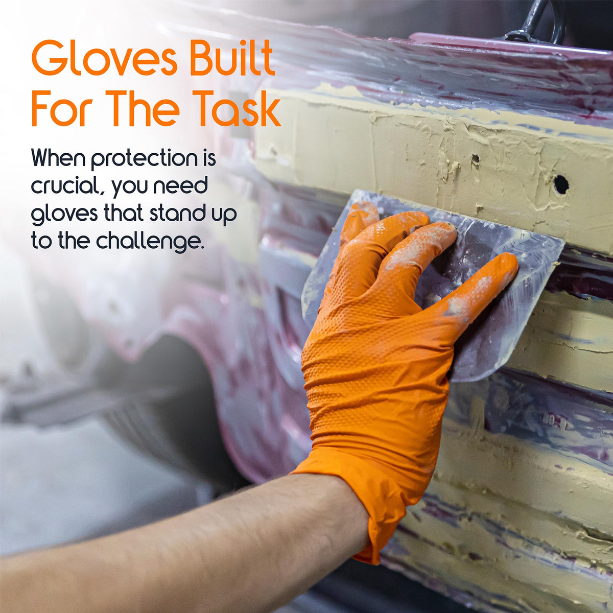 Inspire nitrile gloves raised diamond texture improves grip