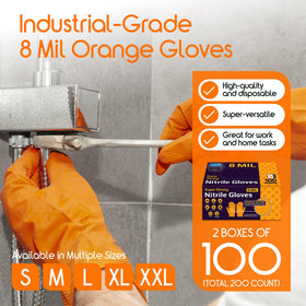 Inspire orange gloves enhance visibility and safety on the job