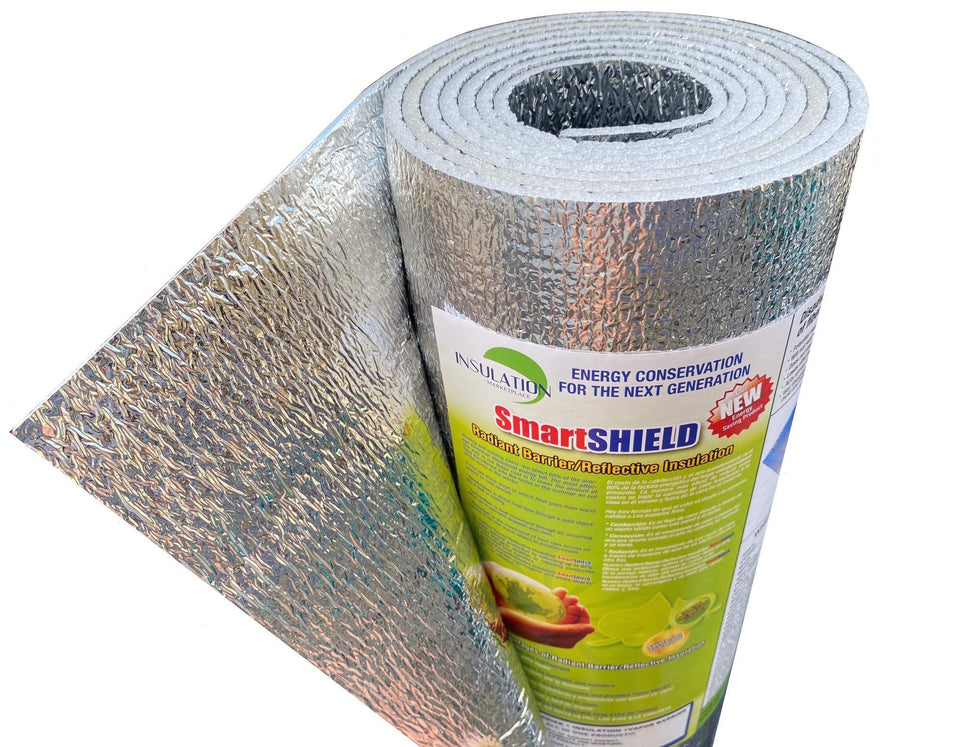 INSULATION MARKETPLACE SmartSHIELD 3mm foil roll for attic radiant barrier.