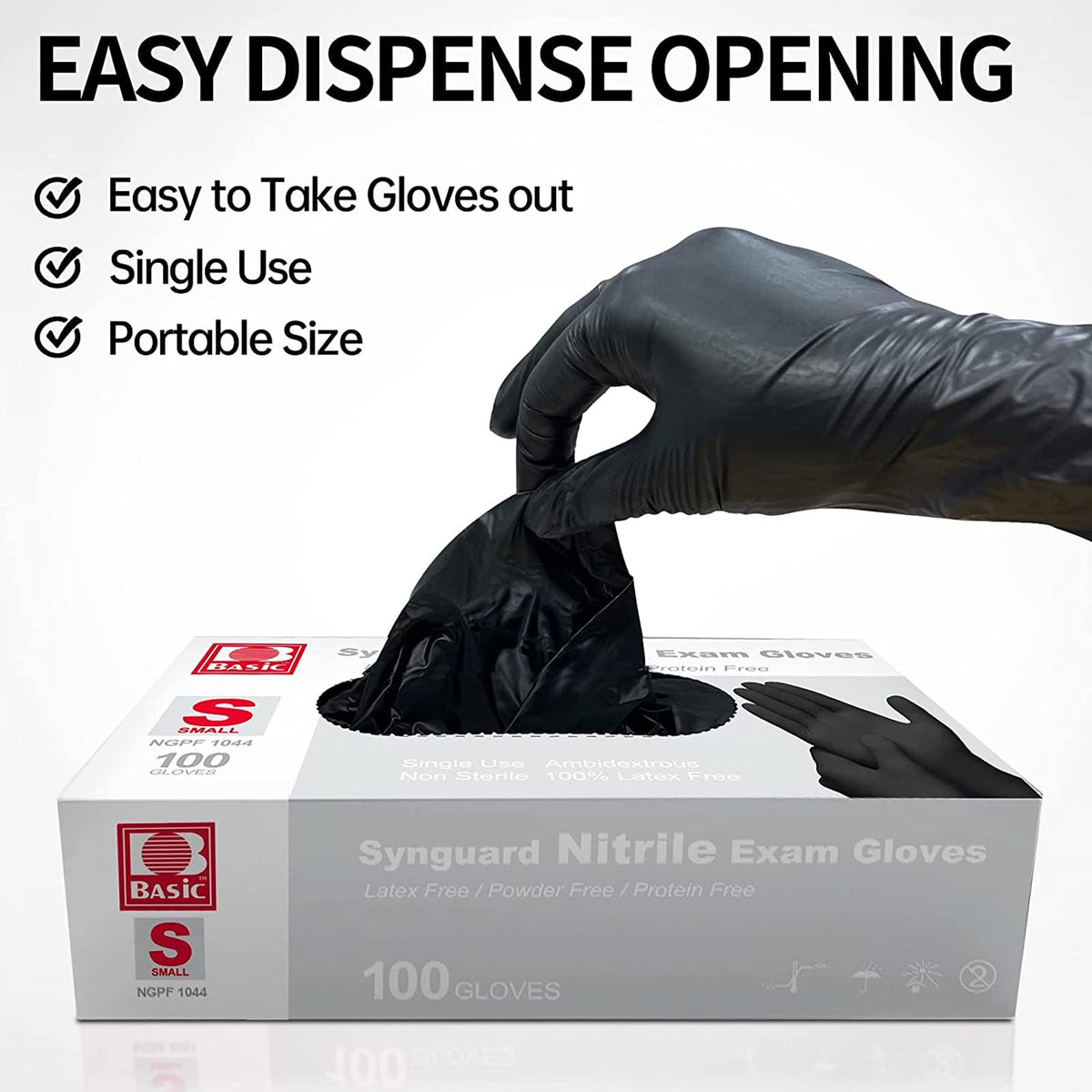 Intco black nitrile gloves in lab or kitchen setting for everyday tasks
