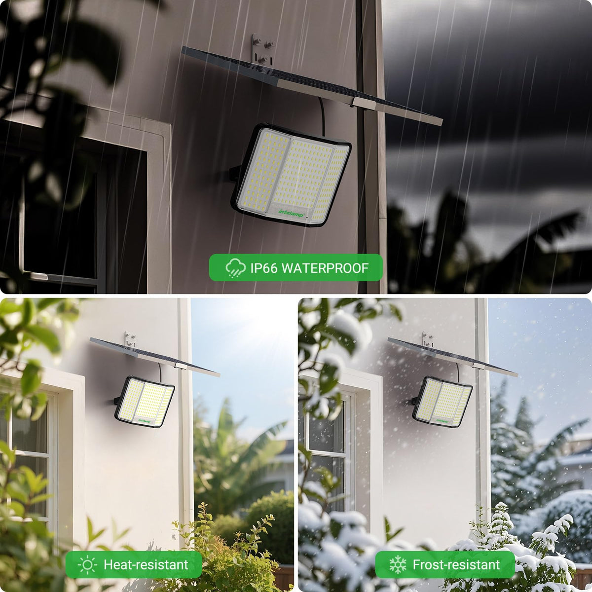 Intelamp dusk-to-dawn function automates on-off for convenience.