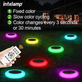 intelamp energy-saving solar lights charge in sun for easy nightly use