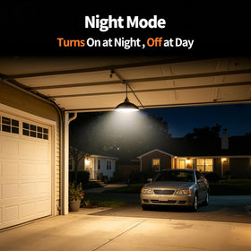 Intelamp night mode provides warm outdoor lighting at dusk.